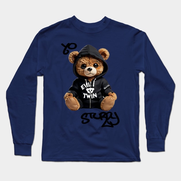 Evil Twin - Bad Bear Long Sleeve T-Shirt by Angelic Gangster